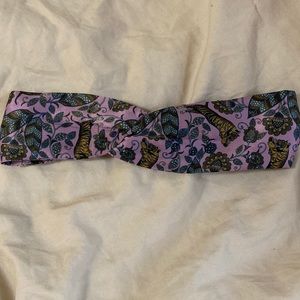 J.Crew Violet Tiger Print Silk Headband RARE